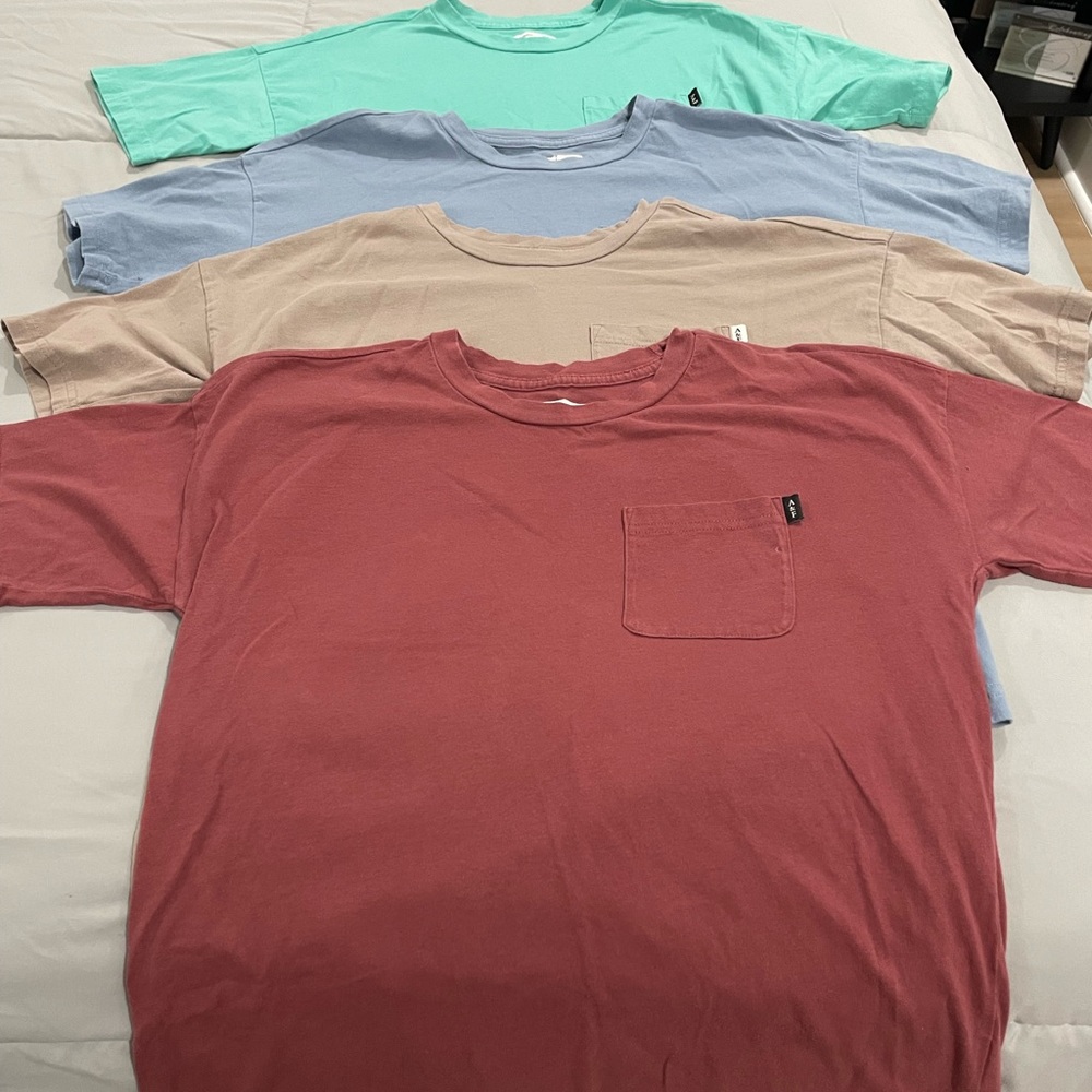 Abercrombie Kids Red and Tan Short Sleeve Tees
